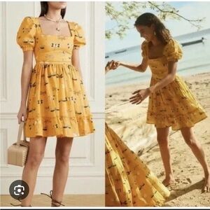 Agua Bendita Pomelo Dragonfly Mini Dress Size S